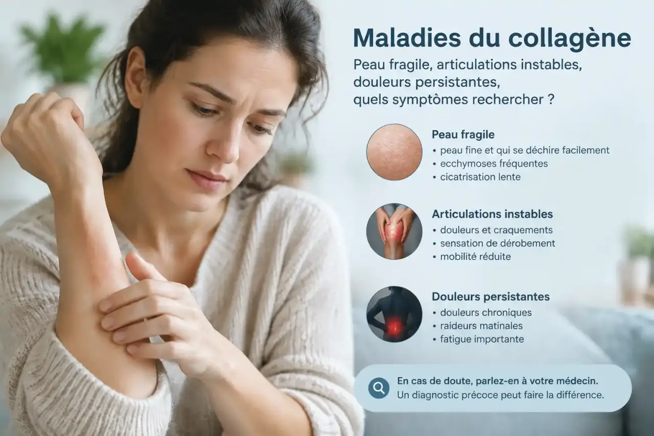 Maladies du collagène : peau fragile, articulations instables, douleurs persistantes, quels symptômes rechercher ?