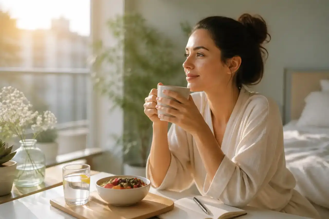 Routine matinale bien-être et suivi des biomarqueurs
