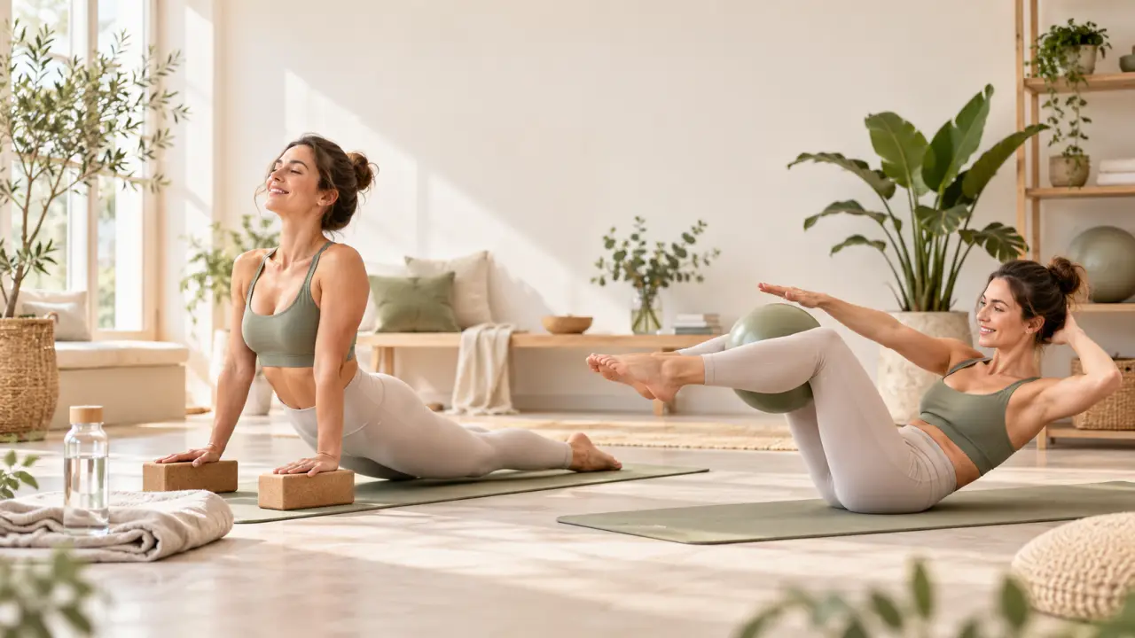 Personne pratiquant une séance douce de yoga ou de Pilates pour le dos